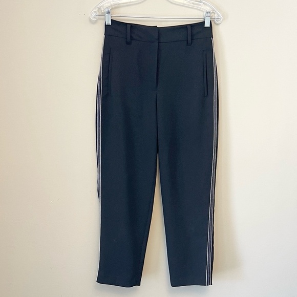 Aritzia Wilfred Black Pants with Side Stripes size 4 - Picture 1 of 9